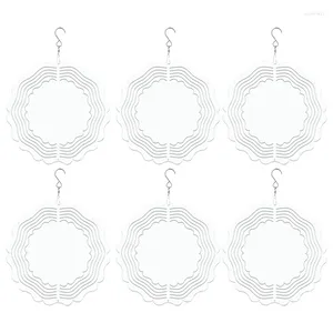 Decorative Figurines 6Pack 8 Inch Sublimation Wind Spinner Blanks 3D Spinners Hanging For Christmas Garden Decoration Durable