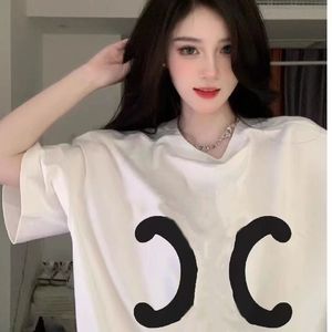 Solid Summer T shirt for Women Clothing Letter Print O-Neck Short-Sleeve T-shirt Femme Loose Casual Crop Top 100% Cotton Tee