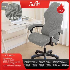 Chair Covers Stretch Office Cover Jacquard Gaming Soild Color Computer Slipcover Dustproof Protector Seat Case Study