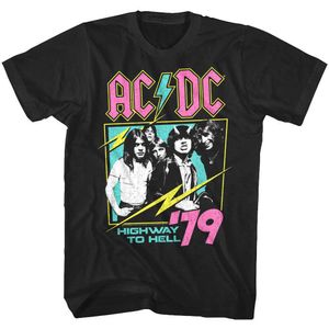 Acdc Neon Highway 1979 T-shirt Metal Rock Band to Hell Short Sleeve T-shirtn5po02i3T53GBQFP