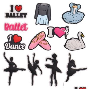 Shoe Parts & Accessories Wholesale 100Pcs Pvc Ballet Shoes Dress Dancer Sandals Buckle Charms Boys Girls Decorations For Button Clog B Dhfd7