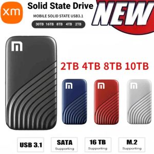 Boxar Portable SSD 2TB Externt Solid State Drive 4TB 8TB HD Hard Drive USB 3.1 Typec Hårddiskar Förvaring för Xiaomi för bärbar datortelefon