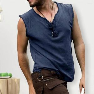 Men's Casual Shirts Fabulous Tank Top Pullover Wear-resistant Streetwear Ripped Summer T-shirt Men All Match