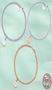 T Designer cuore tag pendente braccialetto con catena di perline Collana classica di lusso orecchini con anelli set di gioielli in argento sterling 925 rose2639912