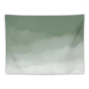 Tapestries Green Watercolor Ombre ( Green/white) Tapestry Room Aesthetic Korean Decor Home Decorators Bedroom Decorations