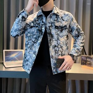 Giubbotti da uomo Giacca ricamata coreana per uomo Risvolto di alta qualità Bomber casual Cappotti streetwear sociali 2024 Primavera Autunno