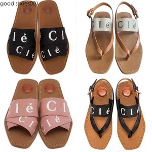 Slippers مصمم صندل Sliders العلامة التجارية Canvas Square Tee Letter