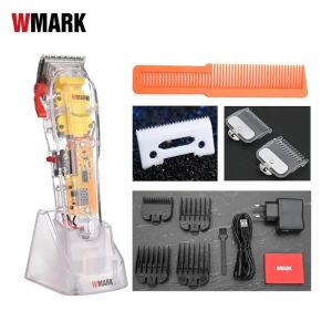 Scissors WMARK NG108 Transparent Style Rechargeable Hair clipper Professional Cord & cordless Hair Trimmer