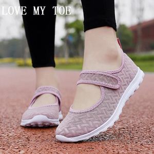 Casual Shoes Fashion 2024 Mesh Breattable Hook Loop Chaussure Femme Sport Flats Platform Ladies Trainers for Women Zapatos Mujer