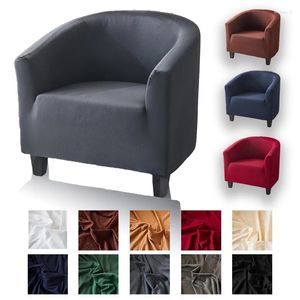 Chair Covers Solid Color Couch Sofa Cover Stretch Club Relax Slipcover For Living Room Elastic Armchair Grey Single Seater Protector