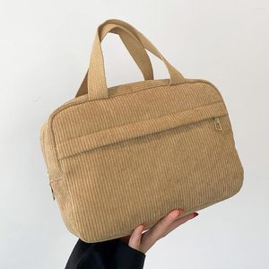 Kosmetiktaschen, Make-up-Tasche für Frauen und Mädchen, niedliche Cord-Reisetasche, Handtaschen, großer Make-up-Organizer, Toilettenartikel, Reißverschlusstasche, Geldbörse