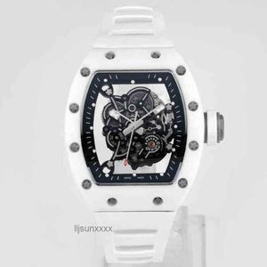 Luxury Mens Watch Richa M Fiber For Men Limited Edition Silicone Strap Sports Sapphire Mirror Automatisk mekanisk klockdesigner Vattentäta armbandsur LRD2