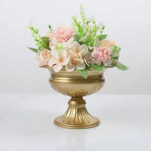 Vase Vintage Metal Flower Vase Farmhouse Pot for Dry Floral Ardance Container Table Table Centerpiite Rustic Wedding Home2024