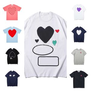 Mens T-shirts Summer CDGS T-shirts CDGS Play T Shirt Commes Short Sleeve Womens des Badge Garcons broderi Comes Heart Red Love Shirt SG SG SG