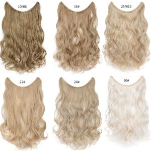 No Clip Synthetic Wave Hair Extensions Invisible Curly Wig Accessorie Hairpieces Heat Resistant Long Hair For Women Secrect Line