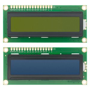 LCD1602+I2C -Modul Blau / Gelbgrün -Bildschirm 16x2 Zeichen LCD Display PCF8574T PCF8574 IIC I2C -Schnittstelle 5V für Arduino