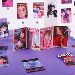 50pcs Kawaii Retro Japanisch Harajuku Girl Anime Aufkleber DIY Hand Account Journal Album Scrapbooking Designer Dekorationsaufkleber