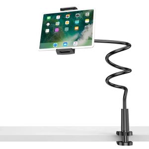 Justerbar mobiltelefonhållare bärbar flexibel lat sänghållare tablettmonteringshållare för sängbordshållare för iPad Samsung Xiaomi