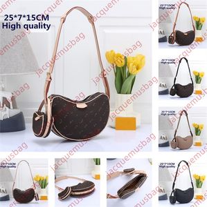 Torebka rogalika M46828 Kobiet Designer Bag 2-PC Proces TOBES Wysokiej jakości ramię Crossbody Portfel Portfel Hobo torebki torebki pod pachami torebki torebki