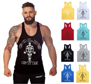 Diruijie 12colour m-xxl pamuk erkek tişört altın spor salonu kas joe stringer tank üst yelek vücut geliştirme fit singlet1490120