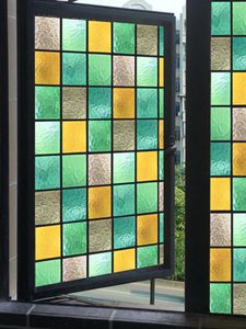Window Stickers European Vintage Glass Paste Custom Electrostatic Non-Glue Scrub Paper Art Painting Film To Prevent Light Htv