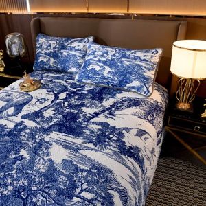 Set di biancheria da letto designer set di lusso in 3D barocco moderno moderno moderno biancheria da letto di moda oro comoda federa in 3 pezzi