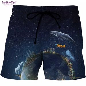 Herren-Shorts, Sommer-Herren-Strand-Shorts, Wassersport, S-6XL, Fitness-Hosen, Weltraum-gedruckte Galaxy-Surf-Shorts, Schwimmanzug, Surfbrett, femininoC240402