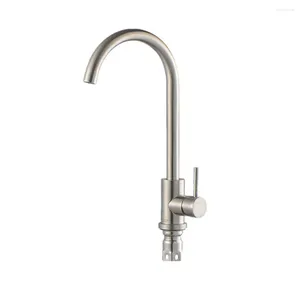 Rubinetti per lavandino del bagno Rubinetto per bar da cucina con rotazione a 360 Rubinetto per acqua fredda monoforo in acciaio inossidabile