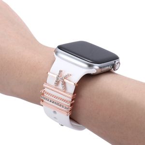 Gold Armband Charme für Apple Watch Band Metal Decorative Ring Diamond Ornament Smart Watch Armband Accessoires für iWatch