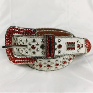 Punk Punk Western S Diamentowe Paski skórzane Pasek Bing Cinturones Para Mujer Y2K Cowboy Cinto de Strass dla mężczyzn Women 240326