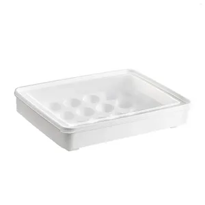 Förvaringsflaskor 24 Grid Egg Kylskåpsarrangörer Rensa lock Versatile Holds Eggs Container Rack för Countertop kylskök