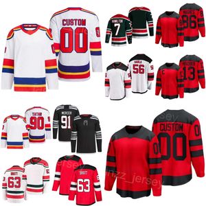 2024 Stadium Series Hóquei 7 Dougie Hamilton Jerseys Mulheres Crianças Homem 63 Jesper Bratt 91 Dawson Mercer 90 Tomas Tatar 56 Erik Haula 86 Jack Hughes 13 Nico Hischier Esporte