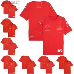 2024 F1 Driver Футболка Formula Мужские рубашки поло Новый сезон Красная униформа команды Одежда Гоночный костюм Автоспорт Джерси 2LTT