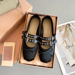 Flats Bahar Sonbahar Yeni Bale Daireler Butterflyknot Kadınlar Daireler Konforlu Yuvarlak Toe Kadın Ayakkabıları Straps Flats Kadın Sapato Feminino