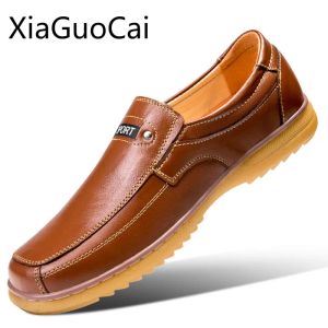Compass Genuine Leather Cow Mens Casual Shoes Business 2020 Fashion Casual Mens Loafers Tendon Bottom Summer Male Flat Shoes