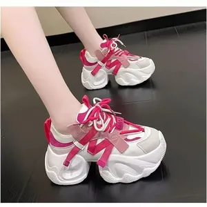 Casual Schuhe Erhöhen Daddy Weibliche 2024 Explosive Herbst Frauen Schwarz Netzwerk Rot Dicke Sohle Super Feuer Schuh Flut