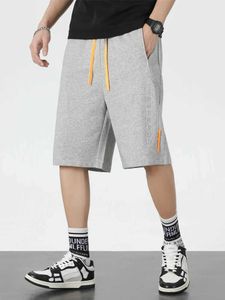 Men's Shorts Mens Shorts Summer Pocket Sweatshirt Mens Hip Hop Street Clothing Loose Jogging Shorts Mens Straight Cotton Casual ShortsC240402