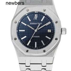 Top Men APS Factory Audemar Pigue Watch Swiss Ruch Abbey Royal Oak 15300st Blue Dial Case and Paper