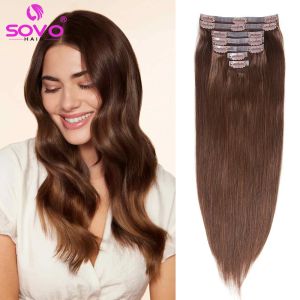 Extensions 120Gram Clip In Hair Extensions Human Hair 7pcs Seamless Invisible PU Skin Weft Natural Color Straight Hair Extension for Women