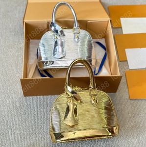 Fashion classic French brand Women's luxury designer new gold and silver small shell bag women's handbag shoulder bags crossbody bag pillow bag purse