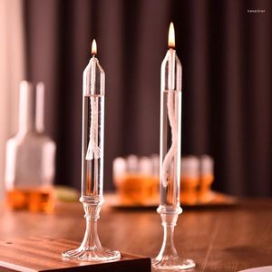 Candle Holders Romantic Wedding Party Candlestick Dinner Holder Centerpiece Nordic Glass For Table Oil Lamp