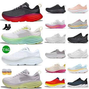 Wolkenweiße Laufschuhe HK Bondi 8 Clifton 9 Designer-Turnschuhe Outdoor-Sporttrainer Athletic Herren Damen Läufer Sneaker