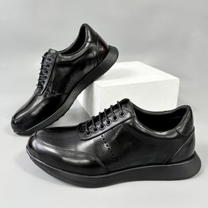 Męskie buty na zwykłe skórzane buty warstwa głowicy jesień i zimowe stopy biznesowe szerokie miękkie, lekkie wygodne skórzane sporty 46 47 A3