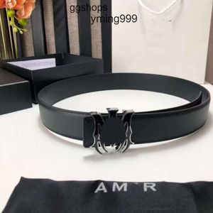 Big miri amari amirirlilies 38CM Cintura Ami per alta qualità genuina Abbigliamento lucido Accessori Cinture amis Fibbia Luxurys Nuova larghezza Pelle Rossa Designer Wais amar 0WFB