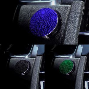 Atualize o botão de partida do motor do carro de luxo substituir capa interruptor de parada acessórios decoração do carro diamante acessórios do carro para a mulher