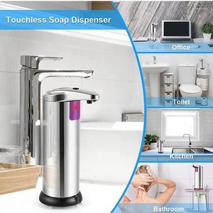 Dispensador de sabão líquido automático touchless sensor ajustável de 3 níveis para cozinha banheiro (280ml) fácil instalação