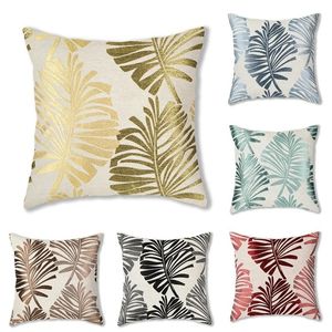 Plant Pattern Linen Pillow Case 45x45cm Decorative Cushion Cover Sofa Ins Style Pillowcase Car Home Decor