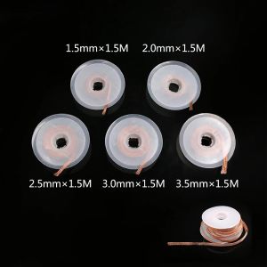 1.5/2/2.5/3/3,5mm 1.5m 3m Desoldering örgü lehim sökücü fitil tel kaynak kablo kablo kablosu akı onarım aracı bir