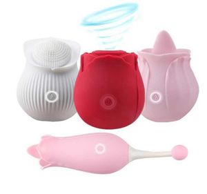 Sex Toy Massager Shande Wireless Purple Red Yoni Rose Shaped Vibration Vibrator Sex Toys for Woman Cit Tongue Sucking3388599