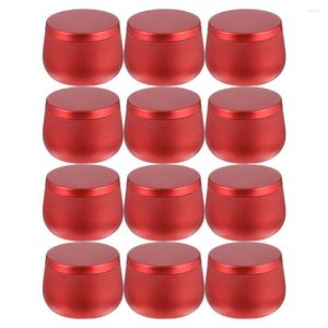 Storage Bottles 12 Pcs Belly Jar Christmas Crafts Tinplate Tins Beaded Tea Boxes Round Gift Travel Universal Packaging